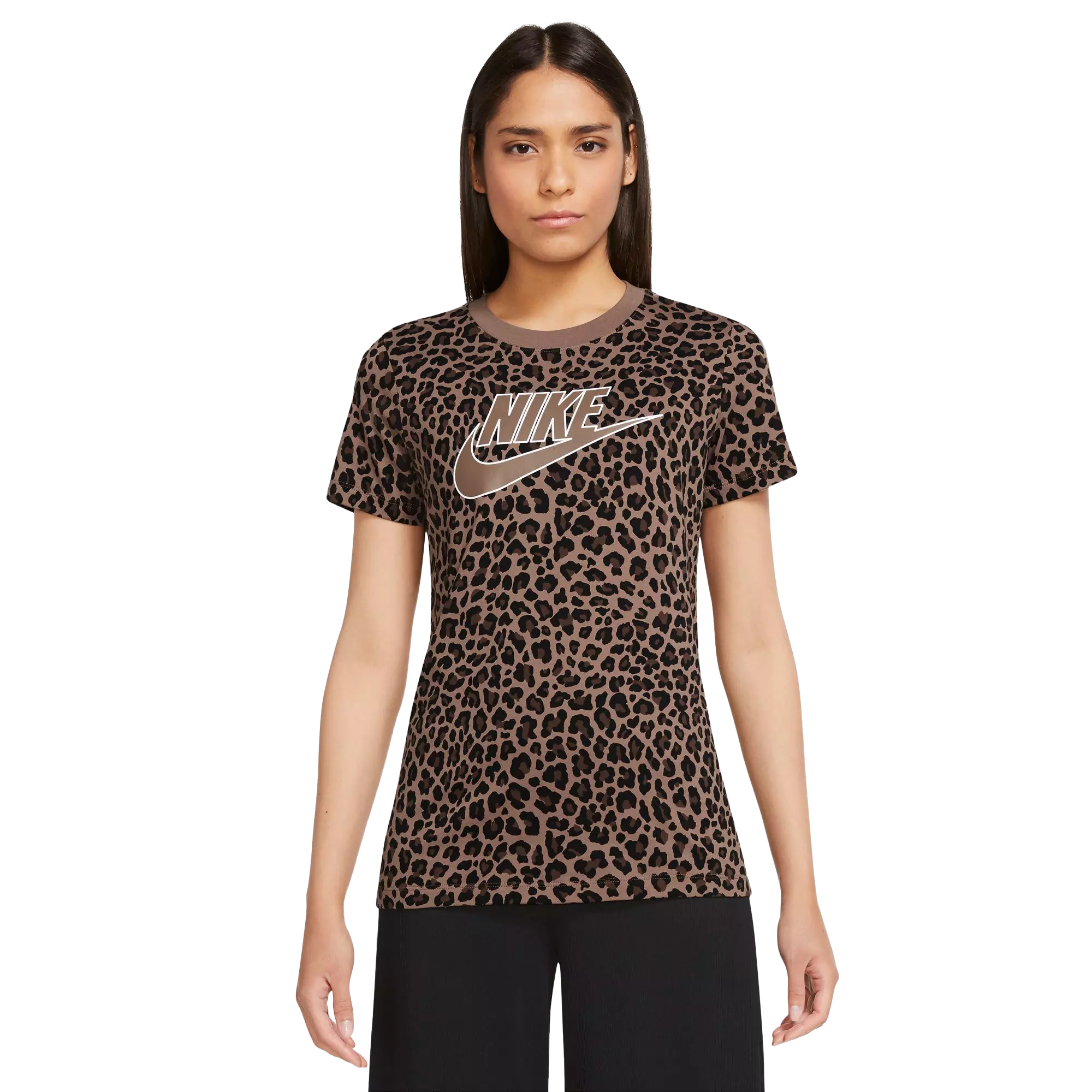 Nike leopard store print t shirt